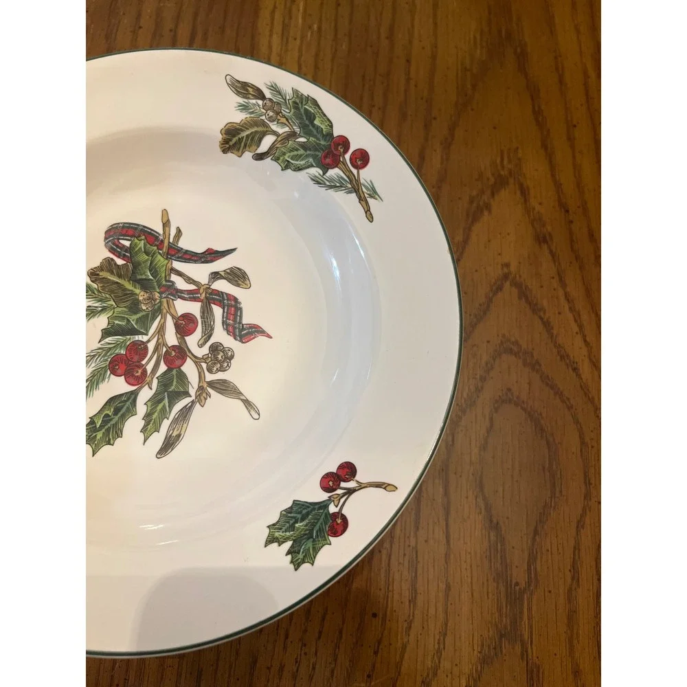 Garland by Royal Gallery Christmas Holly Berry Soup‎ Bowls Set of 6